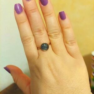 HANDCRAFTED resin ring. Rose gold non adjustable.